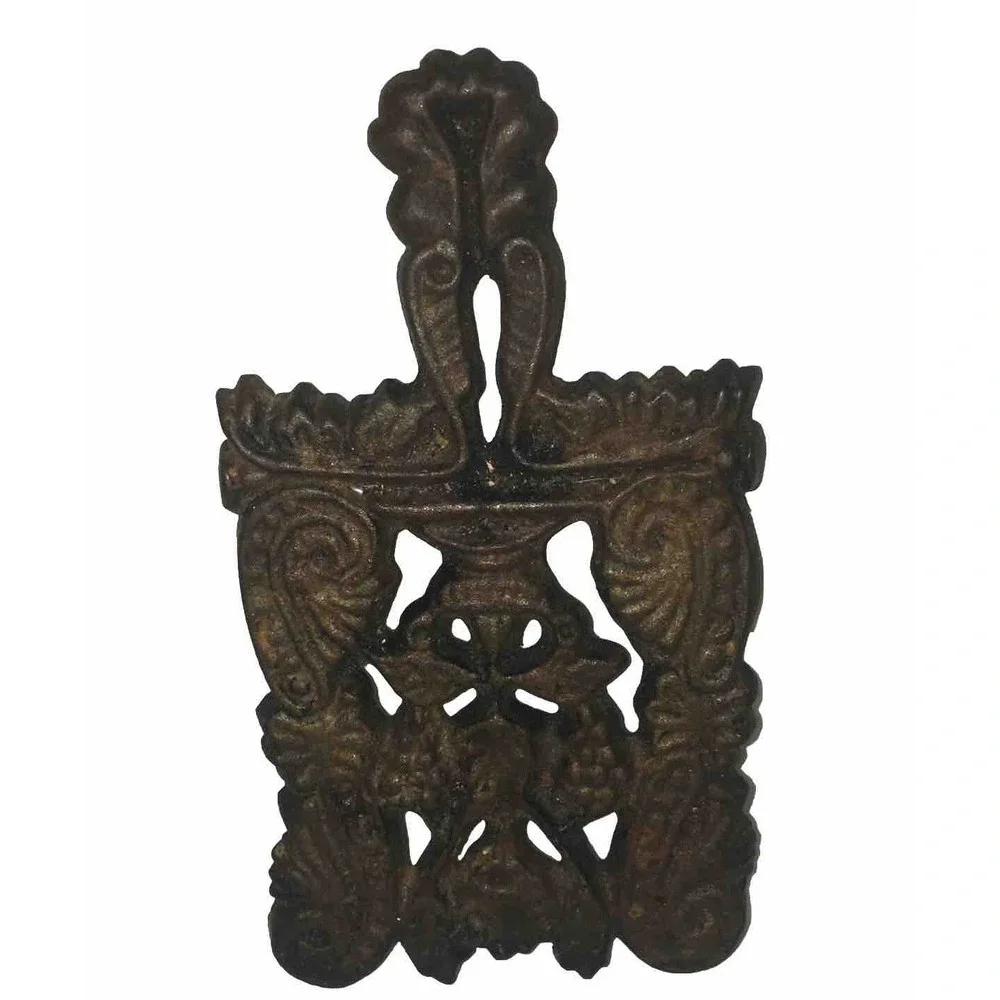 Vintage Brown Stove Works Cast‎ Iron Mini Small Footed Trivet Cleveland Tenn